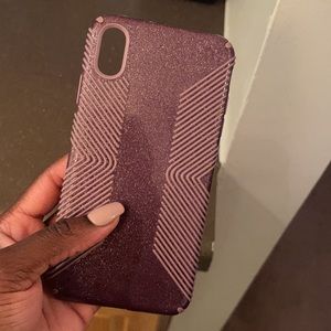 Speck- Iphone XS MAX purple sparkle case
